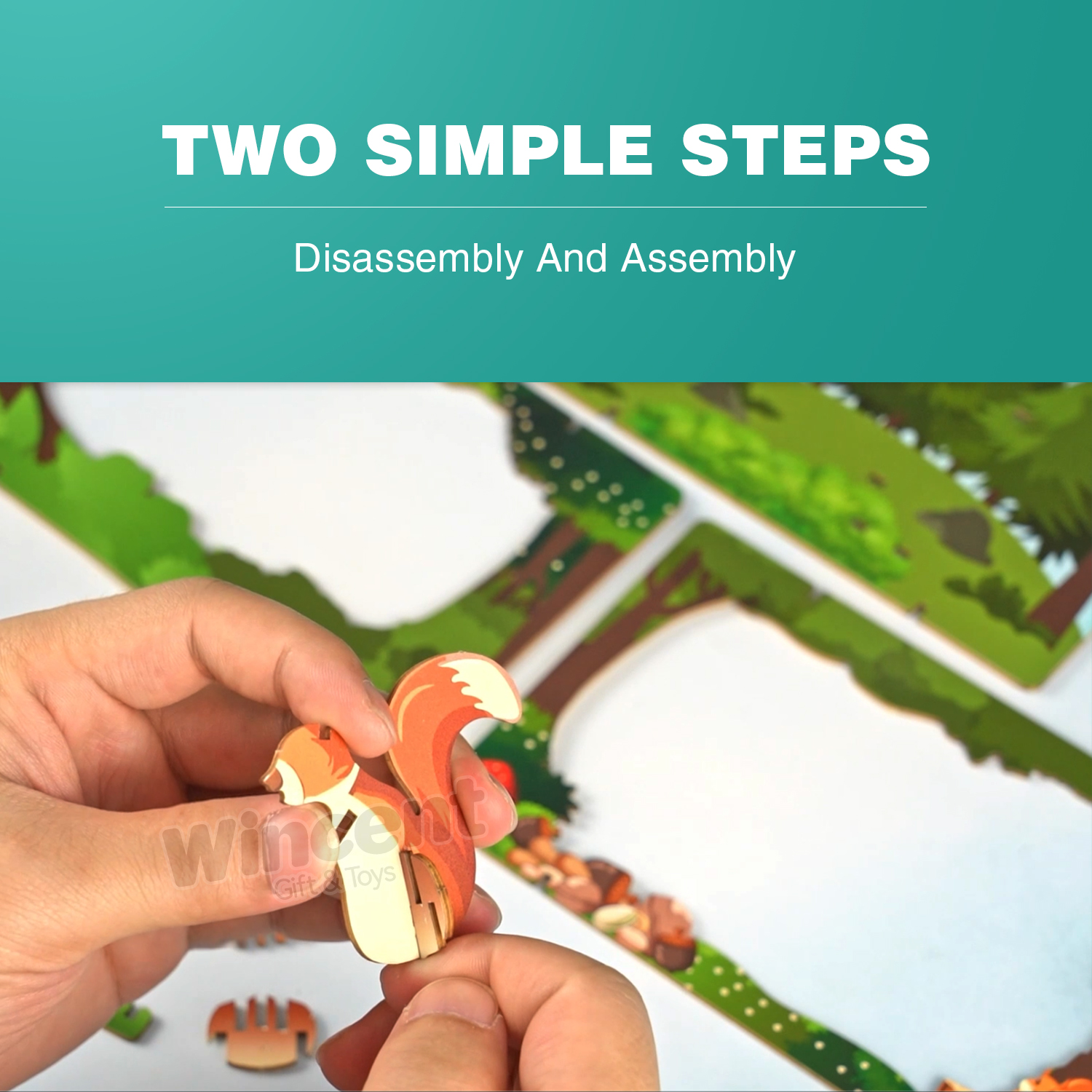 Educational Toys Unique Shaped Simple Eco-friendly 3d Wooden Puzzle Wooden Model for Kids