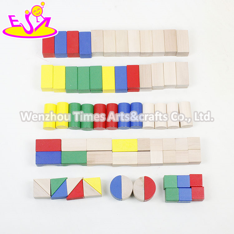 Colorful 80 Pieces Kids Wooden Toy Connecting Building Blocks Best Sale Children Wooden Intelligence Building Blocks W13A137