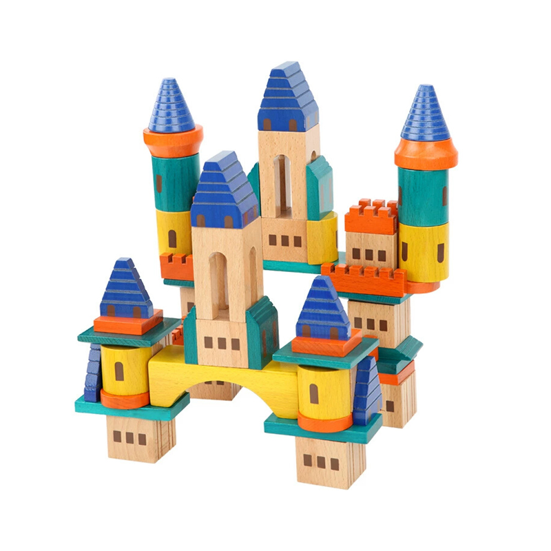 Kids Puzzle Children Guangdong Mini Wooden Plastic Foam City Pink Castle Mangetic Building Block Toy