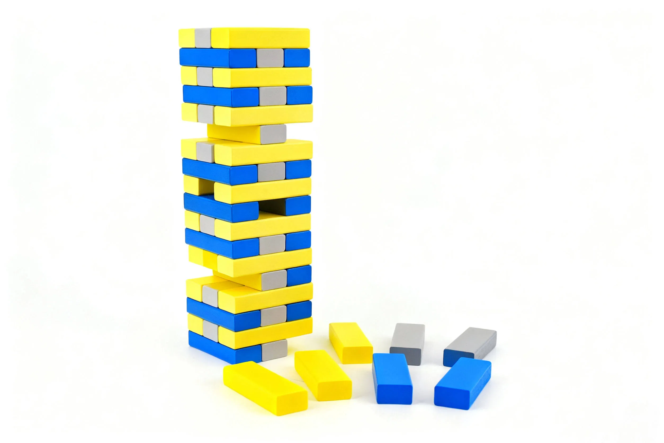 Classic Stackable Eco-Friendly Pine Wood Building Blocks