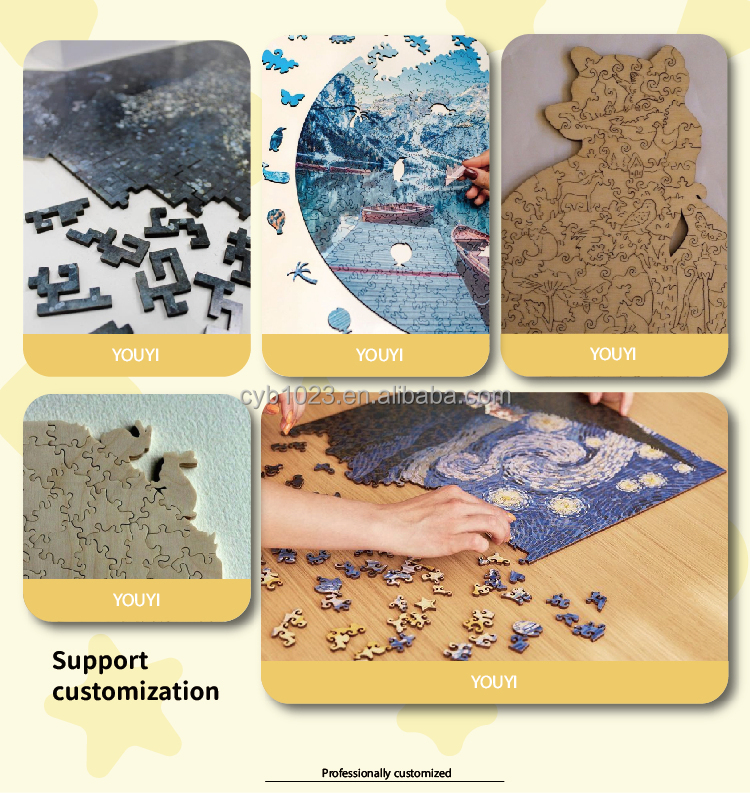 Custom wooden puzzle detail 7