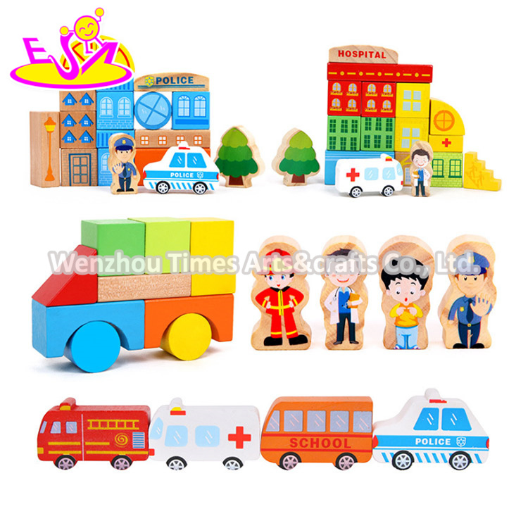 Amazon Best Sellers 100 PCS Children Wooden ABC Building Blocks for Education W13A150