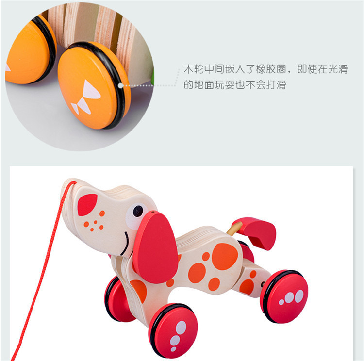 Children Wooden Elephant Circus Trailer Truck 7