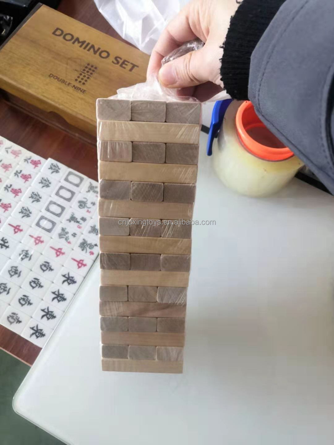 Classic Wooden Stacking Board Games Building Blocks for Kids