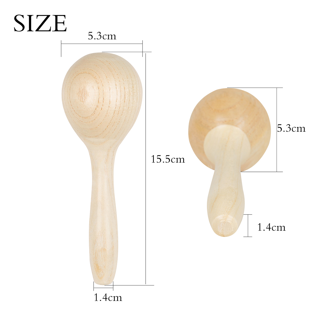Wooden Maracas Product Dimensions Details