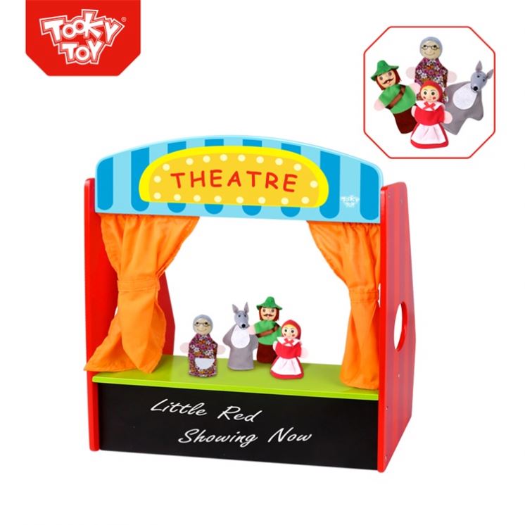 Wholesale Baby Wooden Theatre Toy, Funny Kids Wooden Puppet Theatre Toy