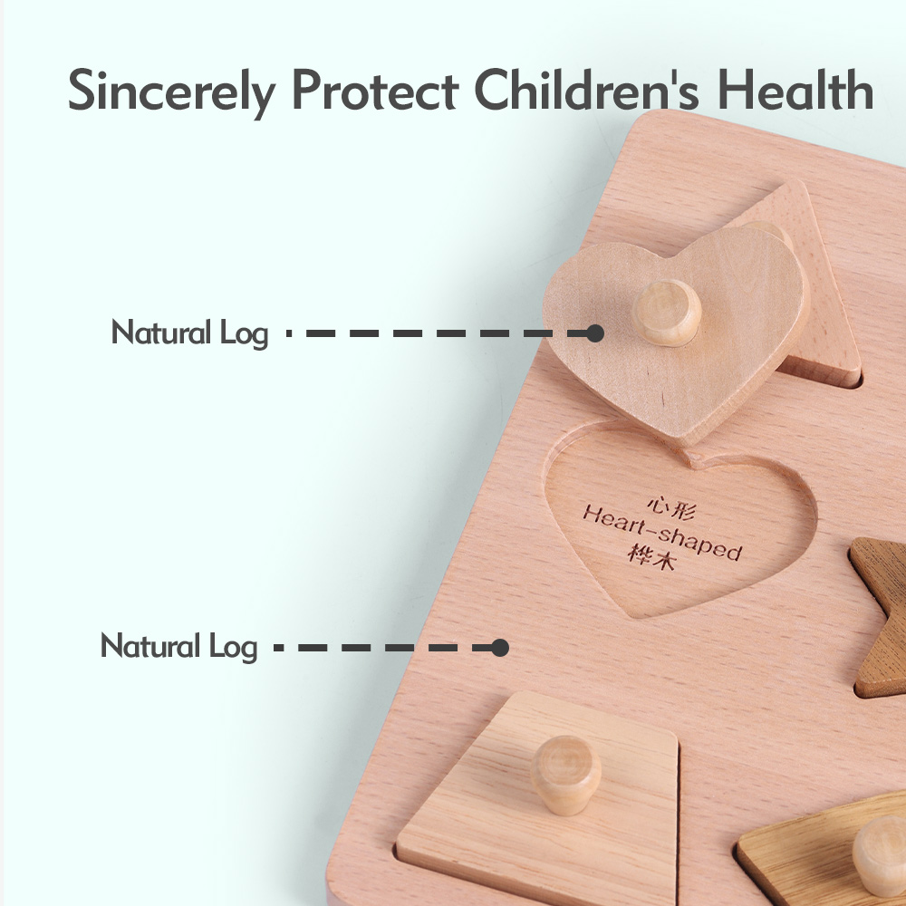 Wooden Montessori Educational Toys for Toddlers 1-3 Years Sensory Solid Wood Animal Veggie Fruit Peg Puzzle Board