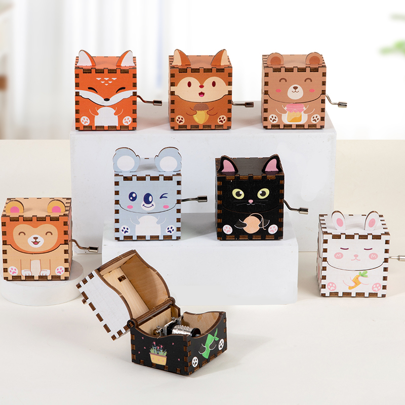 Educational Wooden Animal Music Box Fun Toys with Musical Features