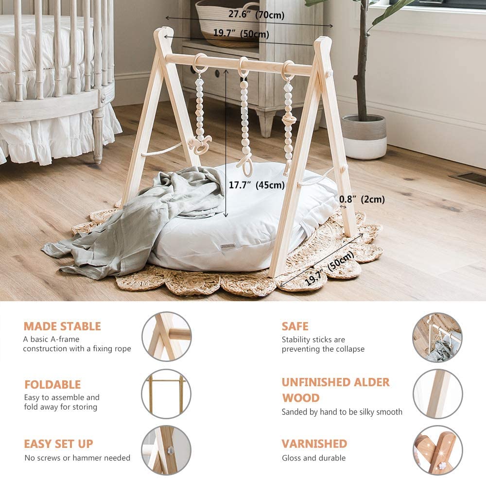wooden play gym structure