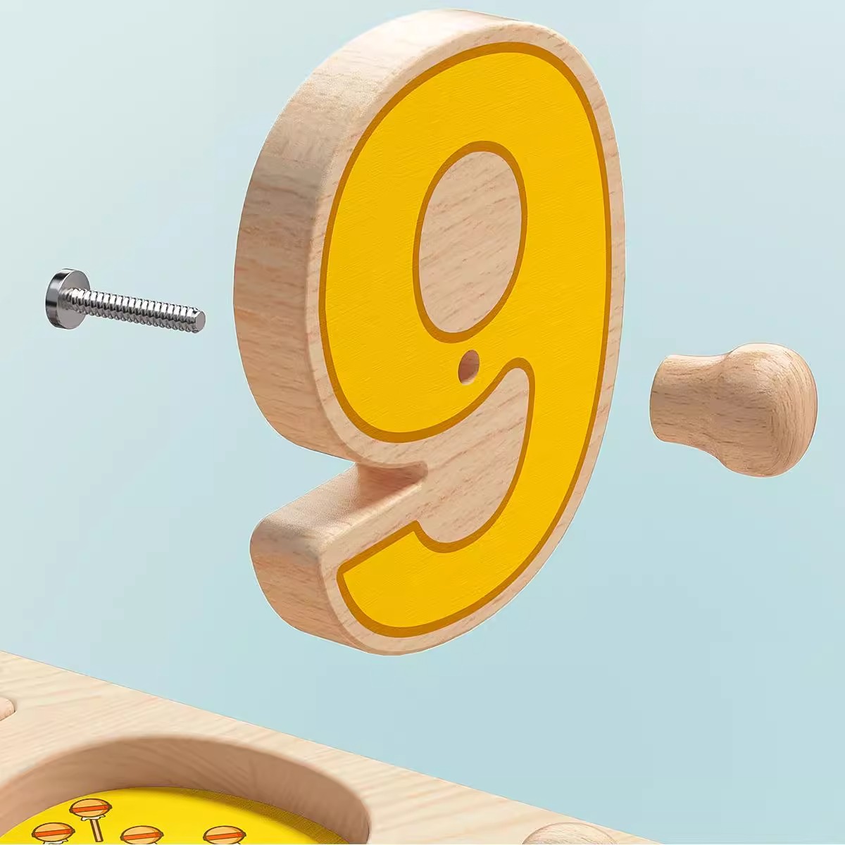 Montessori Wooden Puzzle for Toddlers 3-in-1 Animal Fruit Vegetable Shape Sorter Early Learning Toys for Baby