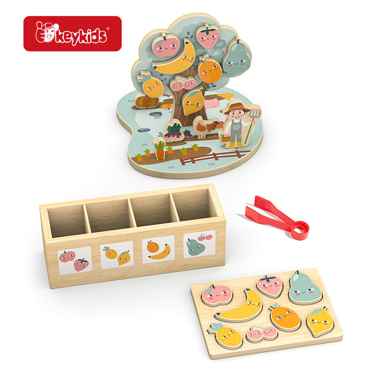 Kids Interactive Wooden Farm Busy Board Toy with Gears &amp; Maze for 5-7 Years Hand Skills Training W12D824