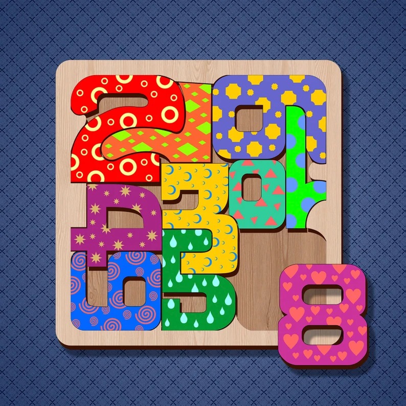 Wooden Animal Jigsaw Puzzle DIY Cartoon Educational Toy for Children's Early Learning with Gift Box Under 50 Pieces