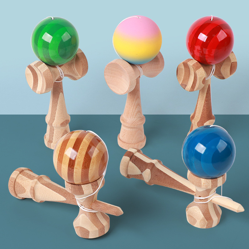 Wholesale Traditional Kendama Gift Made Wood Outdoor Toys Structures