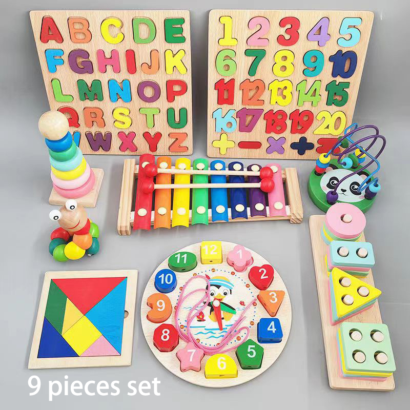 Custom Wood Montessori Toys Educational Learning Preschool Training Baby Materials Wooden Sensory Game or Teaching Aids Kids CE