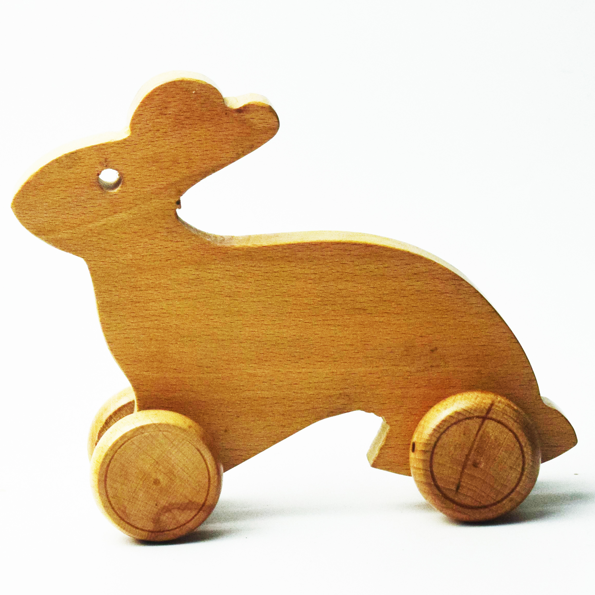 Wooden Rabbit Pull-Along Toy for Kids Toddler Desk Decoration and Encourages Walking for Home and Office
