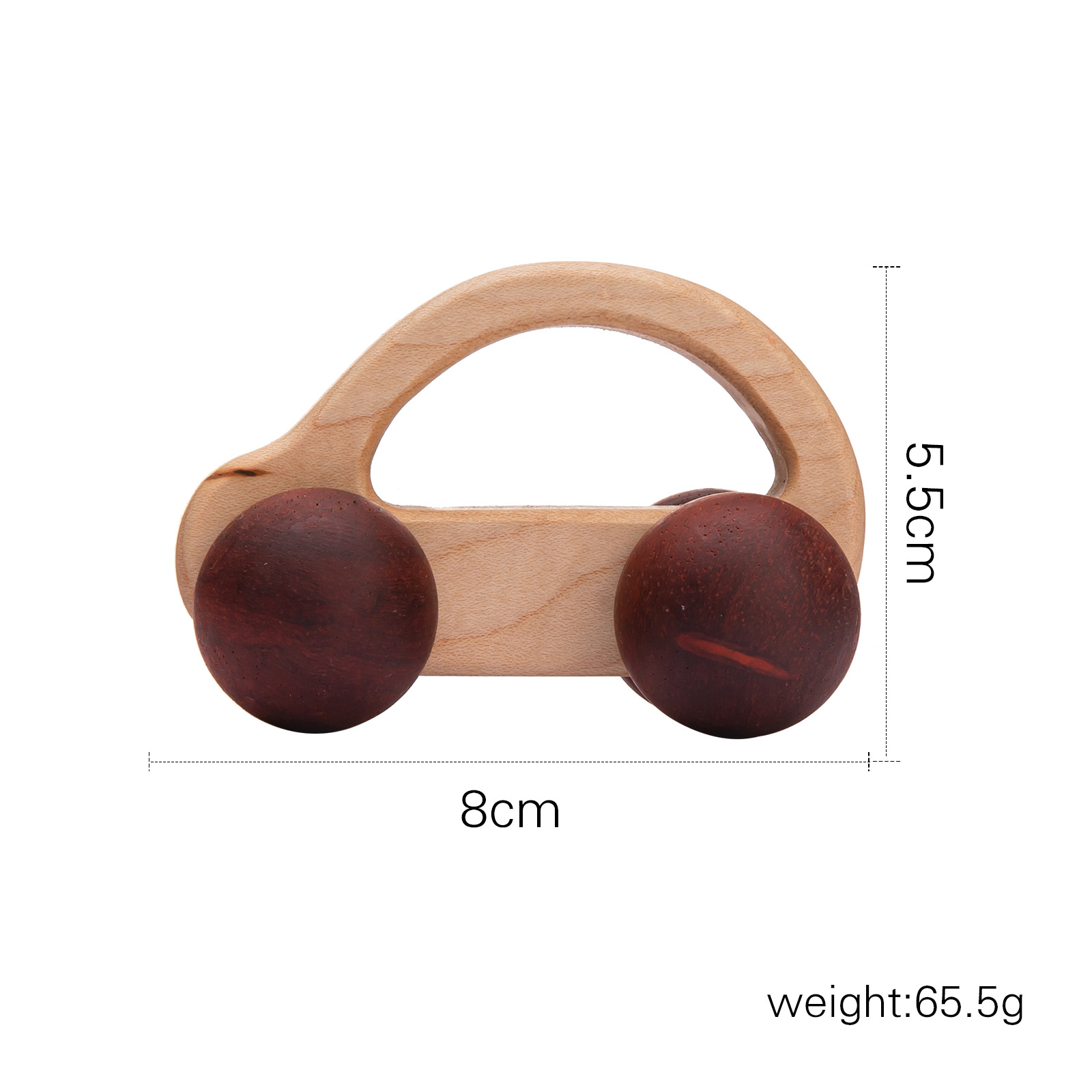 Walnut Wooden Mini Car Children's Early Education Puzzle Toy Infant Trolley Natural Wood Car Promotional Toys