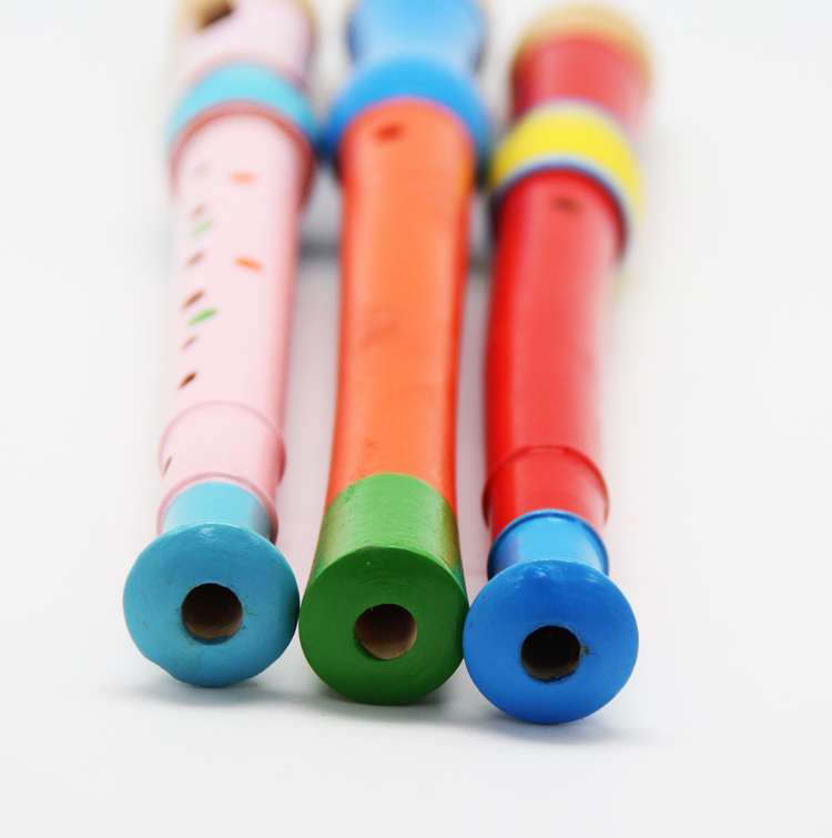 Flute Musical Instrument Toy 8 Hole Open Hole Colorful Wooden Kids 3+ Opp Bag Bee Technology C Tone Combo Set Offered