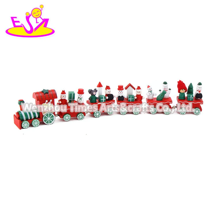 New Arrival Mini Wooden Christmas Train Set for Decorations W04A504