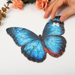 Customized Toys Children's butterfly Animal Wooden Puzzle Other Educational Toys Craft Gifts Decorations Customized Drawings