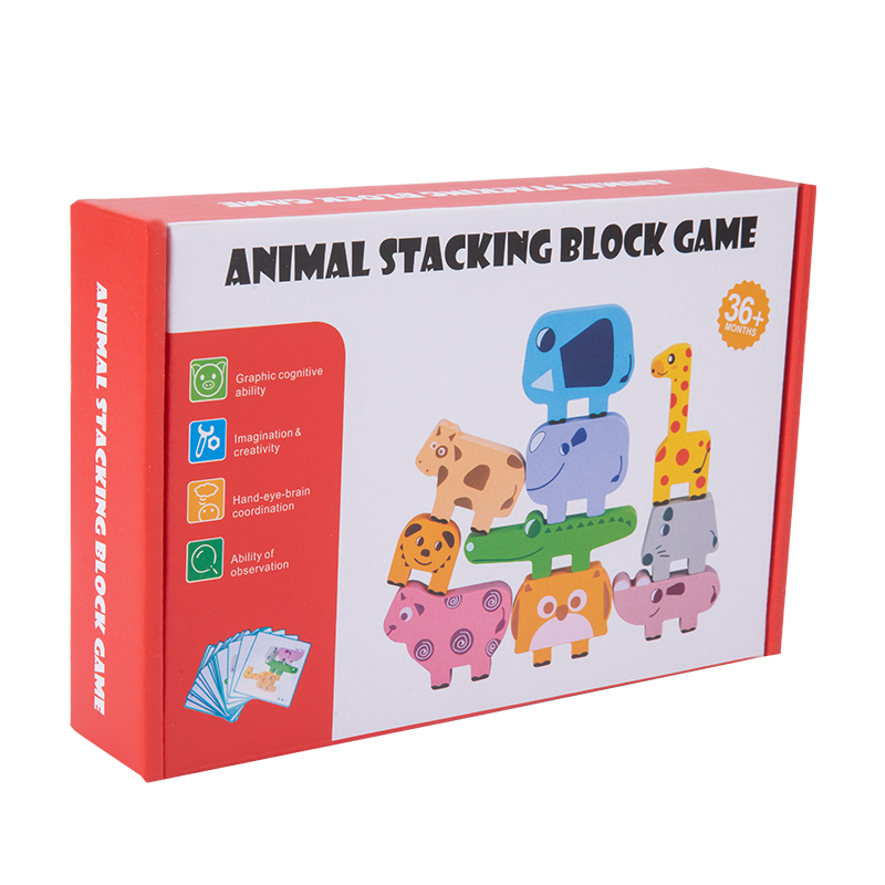 Wooden Animal Educational Construction Building Blocks for Baby-Stacking &amp; Balance Toys