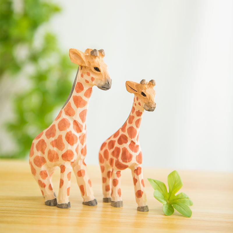 Children's Wooden Sheep Toy Animal Wooden Sheep Decorations Cartoon Animal Diy Simulated Miniature Figurines