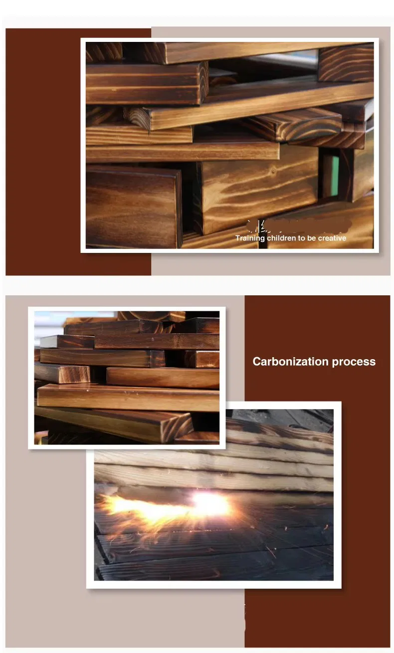 Kids Giant Outdoor Classroom Intelligence Training Wood Building Blocks Design