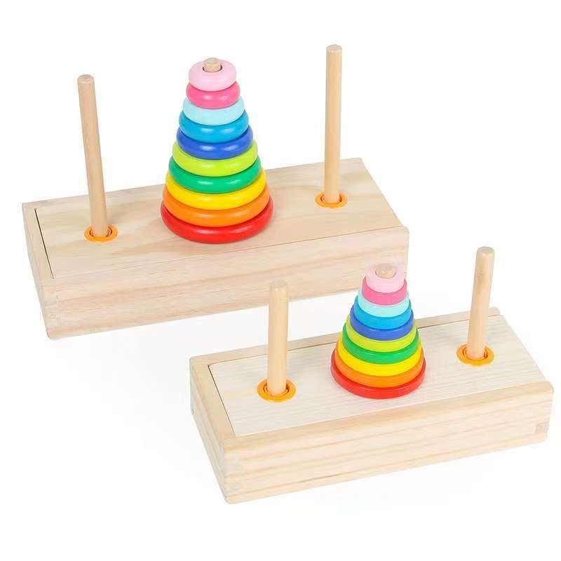 Natural Wooden Stacking Toy Montessori Early Education Toy