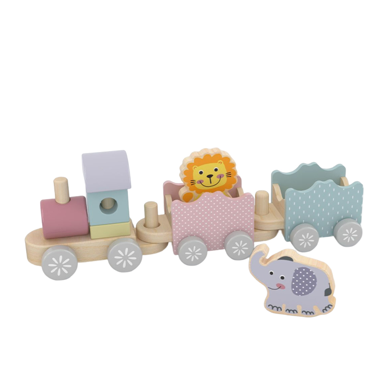 Wooden Pull-Along Train Blocks Set