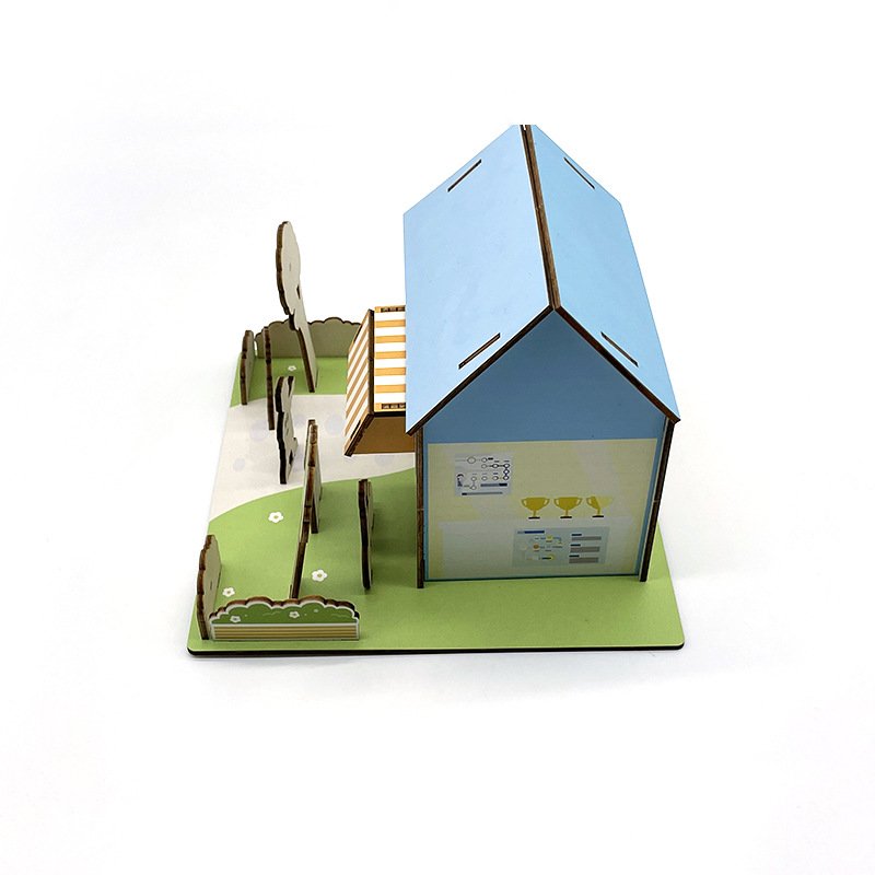 Wholesale Custom 3D Wooden Miniature House-DIY Educational Toy Architectural Dollhouse Kit-OEM/ODM Low MOQ Sustainable Puzzle