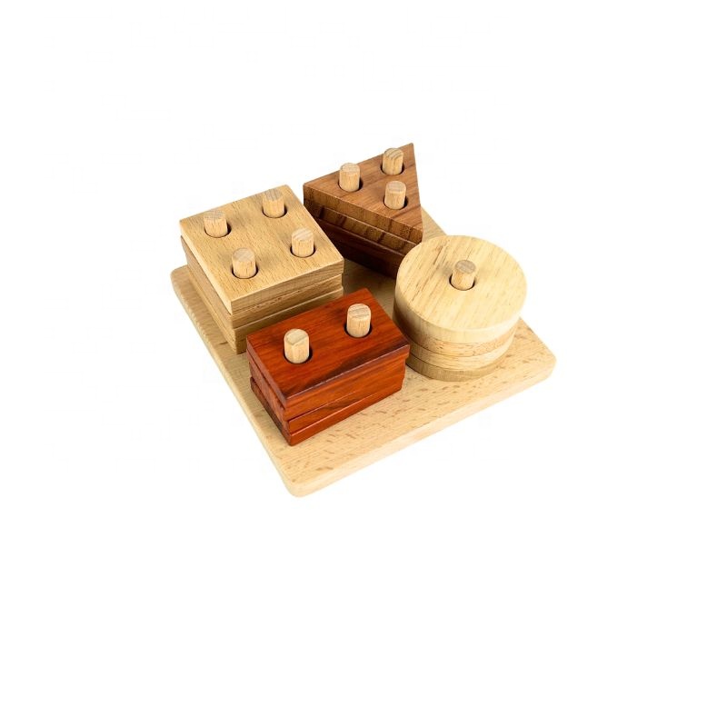 Wooden Sorting Stacking Toys, Montessori Toys for 1 2 3 Years Old Toddlers, Shape Sorter Puzzles for Baby Boys Girls