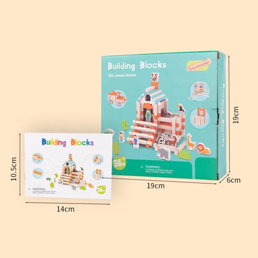 Eco-Friendly Wooden Building Blocks for Creative Baby Play