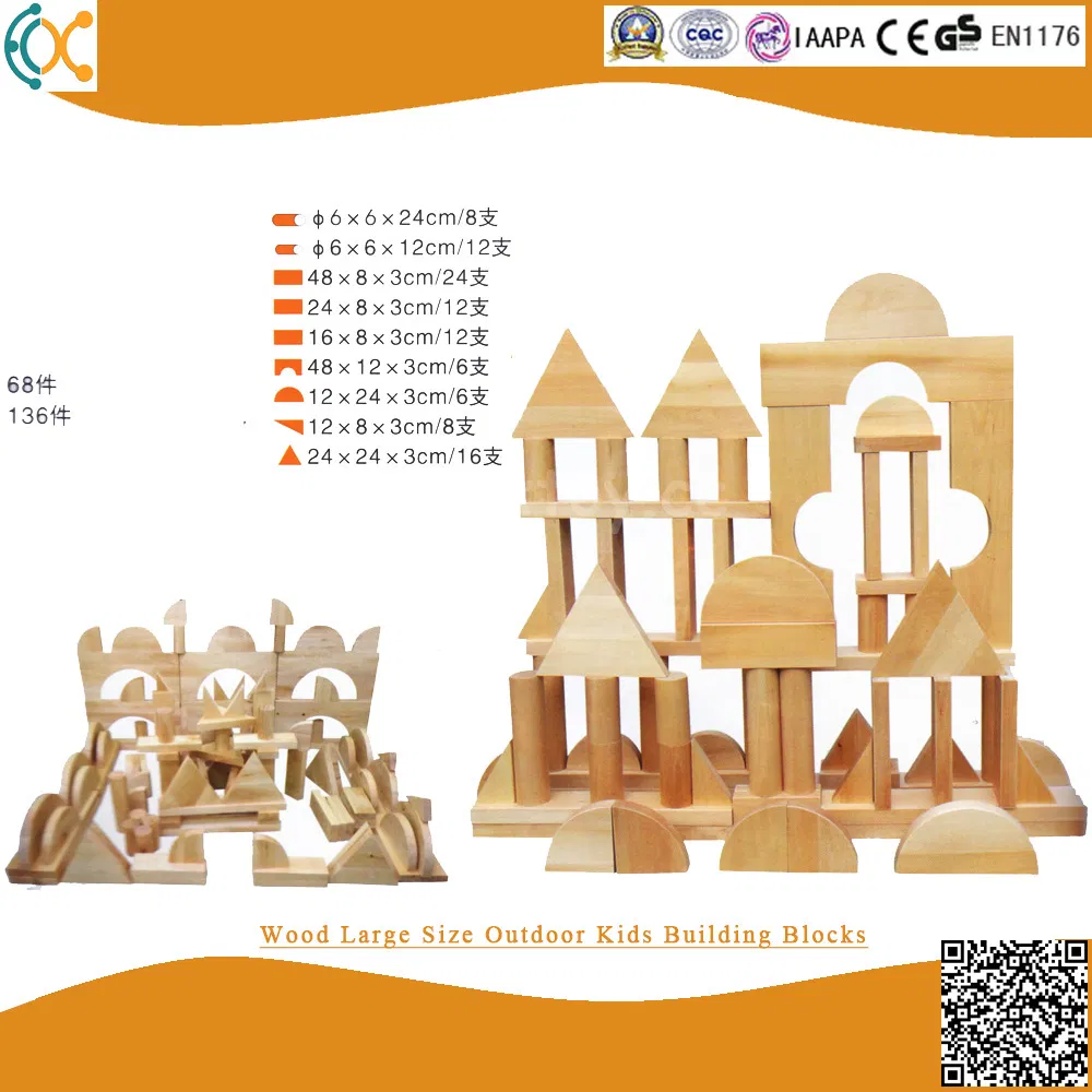 Wood Large Size Outdoor Kids Building Blocks