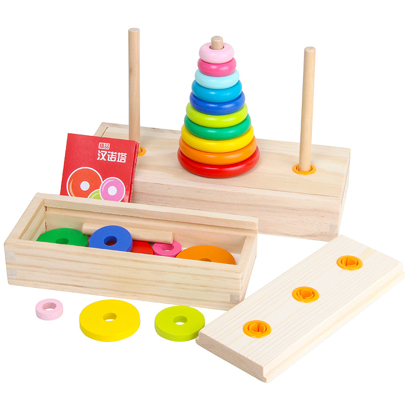 Natural Wooden Stacking Toy Montessori Early Education Toy