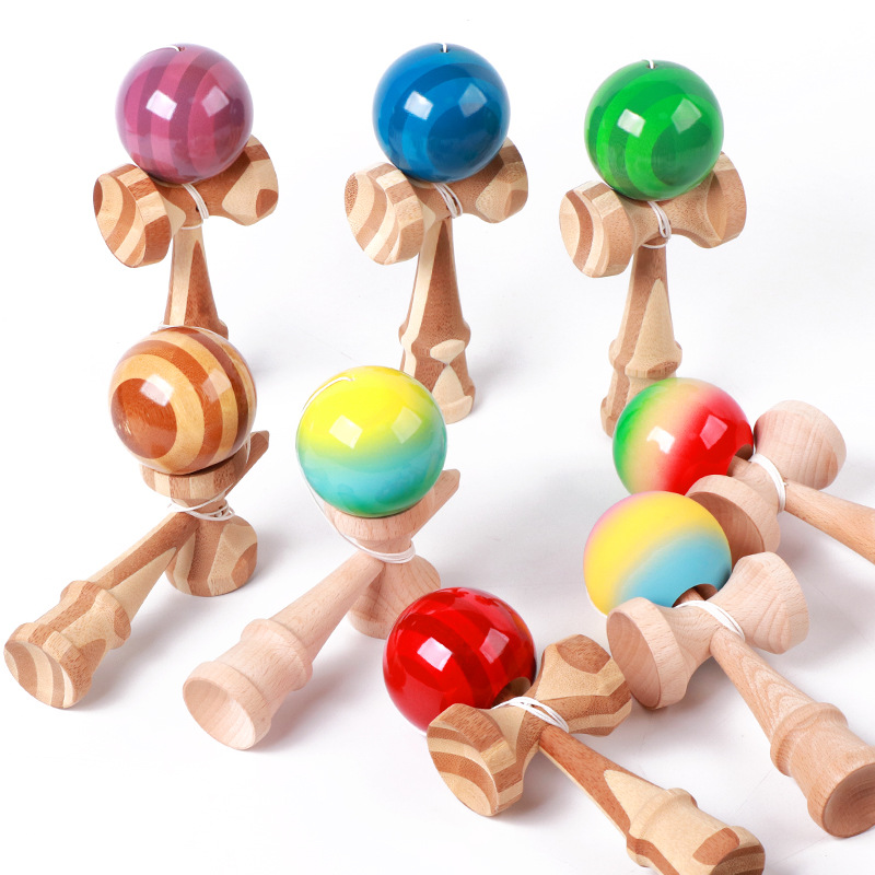 Wholesale Traditional Kendama Gift Made Wood Outdoor Toys Structures