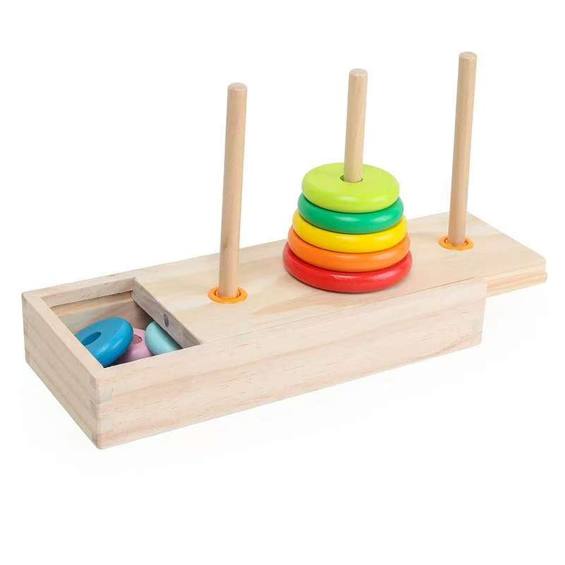 Natural Wooden Stacking Toy Montessori Early Education Toy
