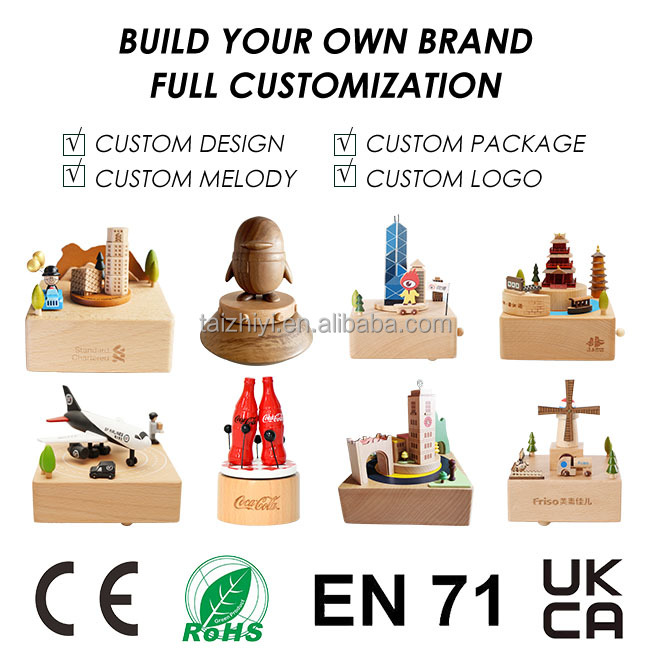 Cute Mushroom Design Popular Gift Rotating Music Box for Kids