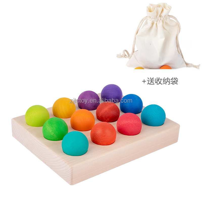 Children Baby rainbow Building Blocks Stacker Brinquedos Oyuncak Educational Montessori Toys Building Wooden Block Sets Wood Toy