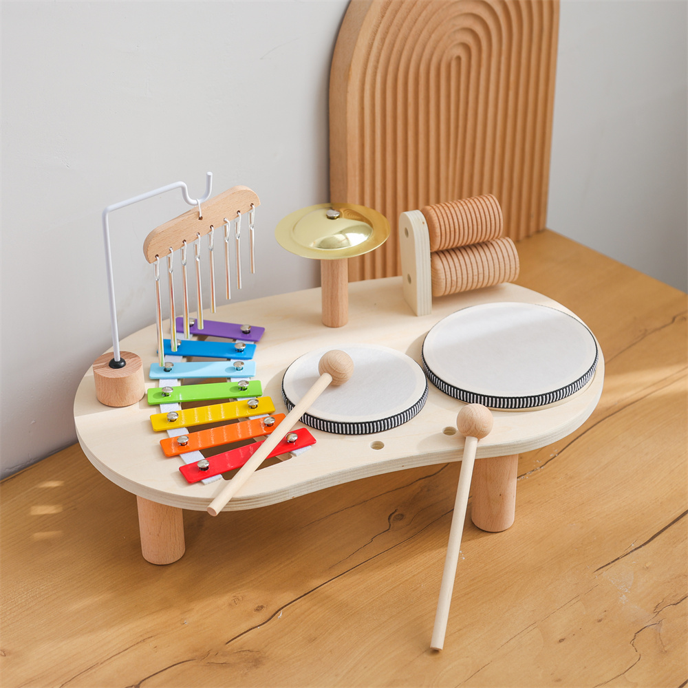 Wooden Multi-functional Musical Instrument Toys Kids Montessori Toys Early Learning Educational Toys for Children Toddlers