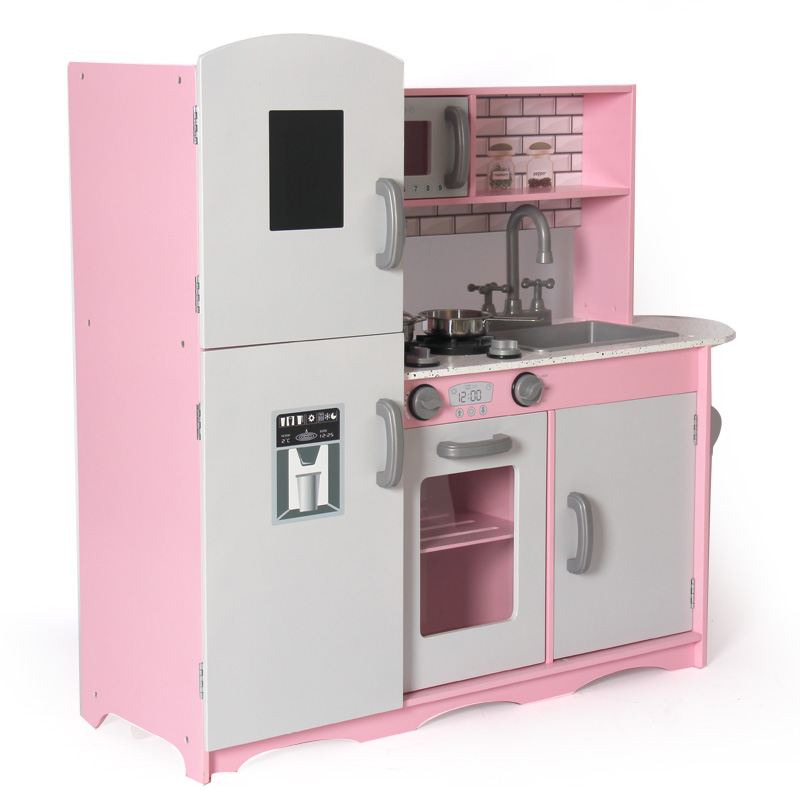 Modern Custom Princess Pretend Play Children Big Size Wooden Kitchen Toys Set for Kids Girls Boys