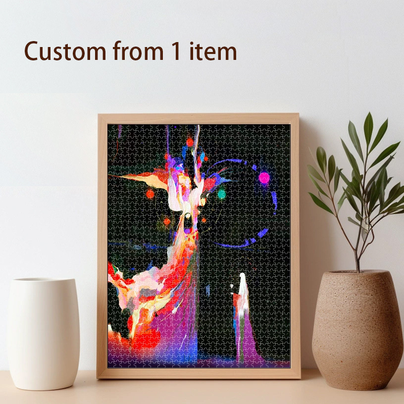 Custom Jigsaw Puzzle Photo Portrait Printing Personalized 1000 Pieces Large Wooden Puzzles For Adults Manufacture