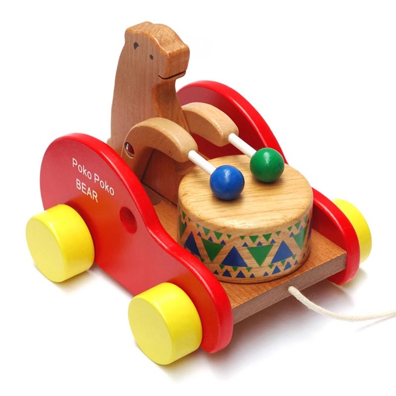 Cross-border Walker Pull-Along Wooden Educational Toy for 4-6 Year Olds Early Learning Children's Gift