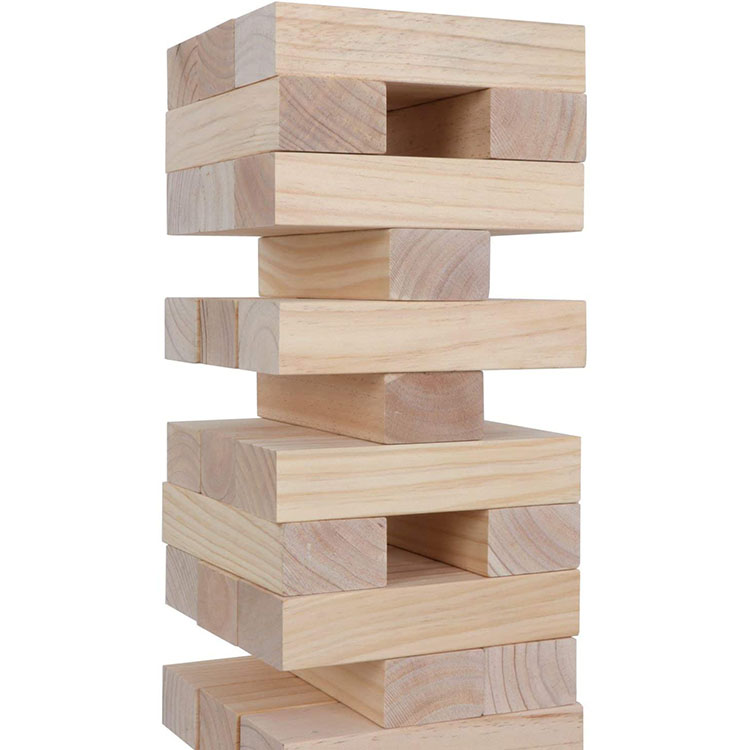 New Arrival Best Manufacturer Giant Stacking Blocks Set Backyard Lawn Yard Game Large Wooden Tumbling Timber