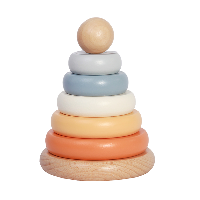 Classic Wooden Stacking Blocks - Montessori Building Toy for Children
