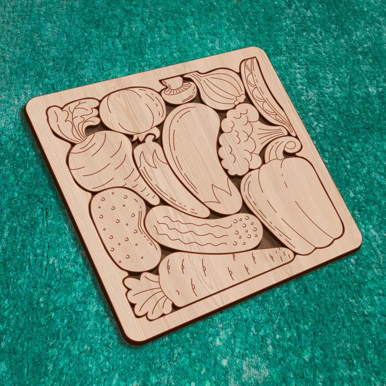 Wooden Animal Jigsaw Puzzle DIY Cartoon Educational Toy for Children's Early Learning with Gift Box Under 50 Pieces