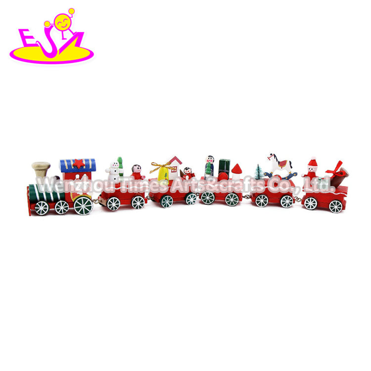 Top Fashion Mini Wood Christmas Village Train Set for Decorations W04A506