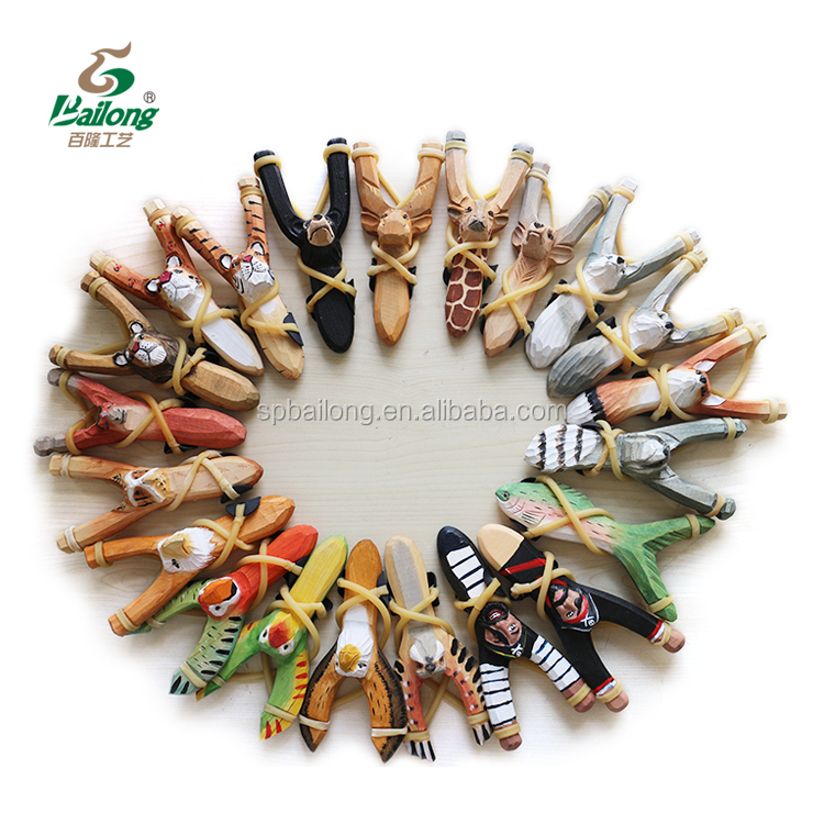 wooden animal slingshot single display