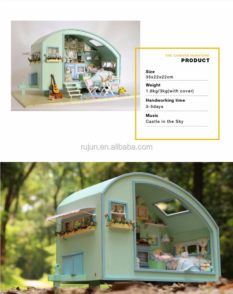 DIY Dollhouse Travel car house model Time travel display