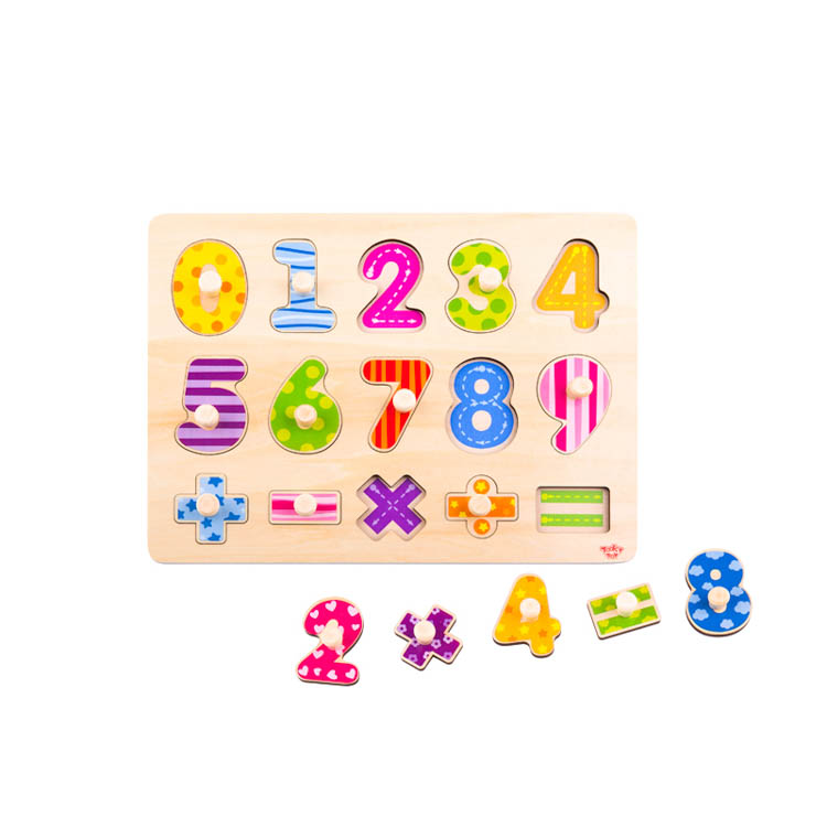 Toddler Educational Toys Puzzle Number Jigsaw Wooden for Kids Wood