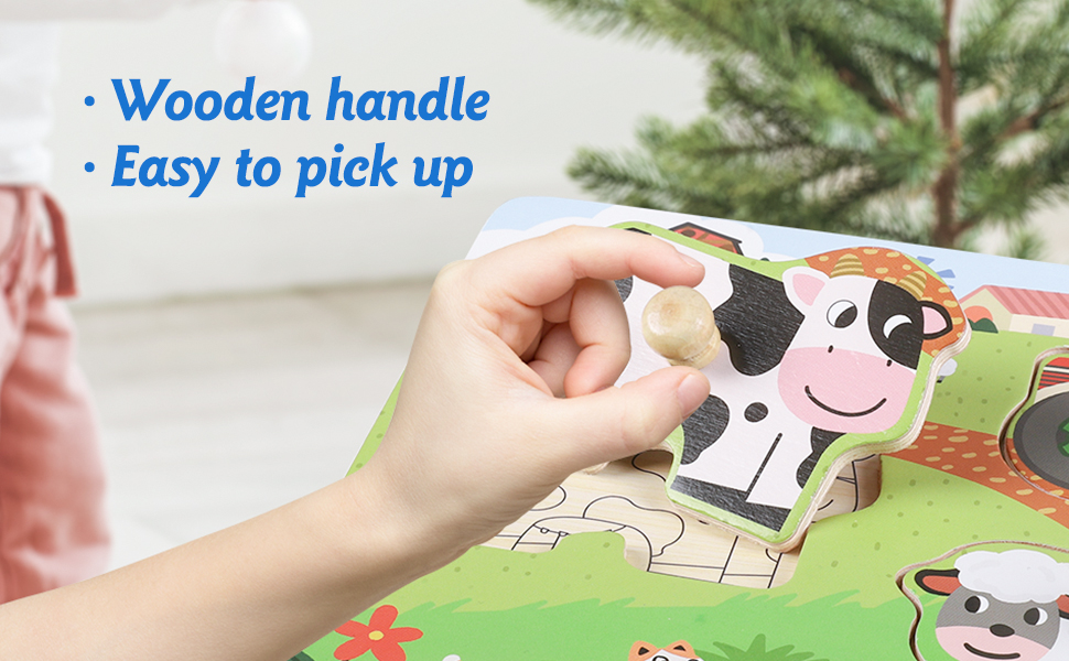 Safe and non-toxic water-based paint toddler puzzles
