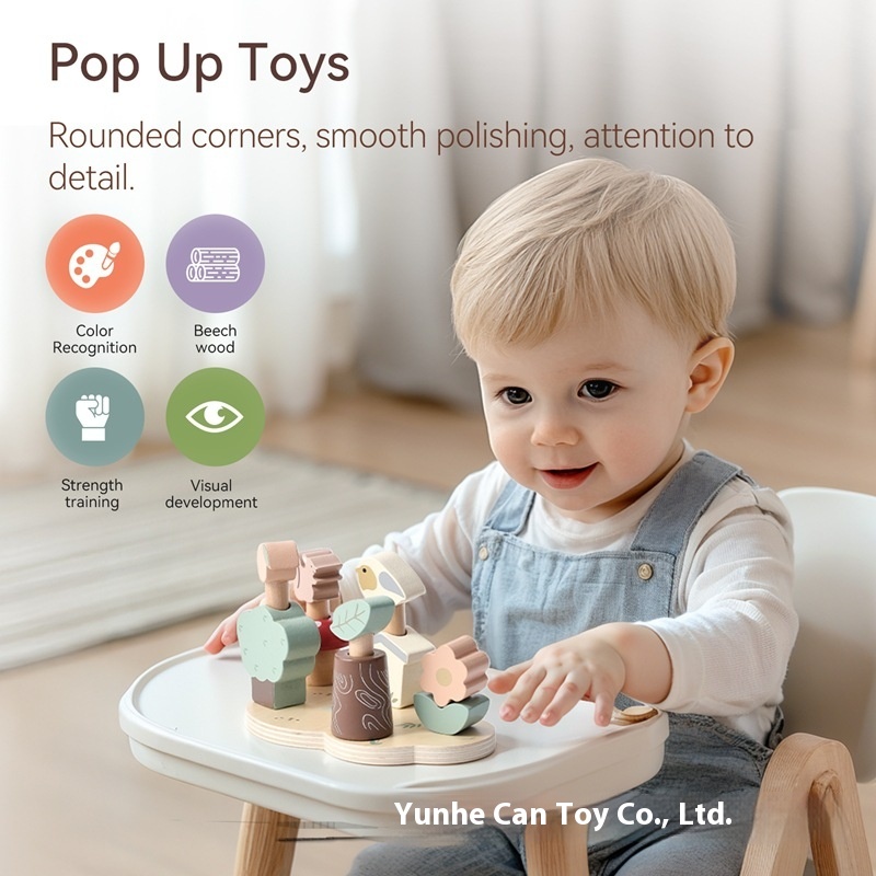 Unisex Wooden Forest Animal Interactive Toy